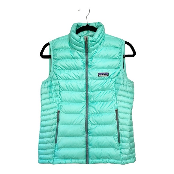 Patagonia Down Puffer Vest Aqua Size Small - Picture 1 of 6